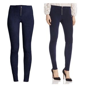 ALICE + OLIVIA l Suede Zip Up Skinny Legging Pant